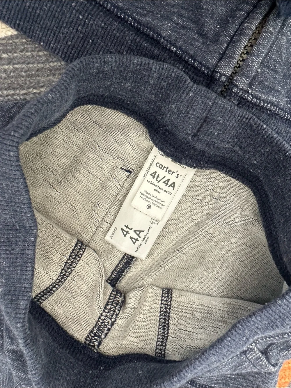 Carters Toddler Navy Zip-up Hoodie Sweatpants Set